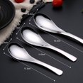 thumbnail image 4 of Cuchara de sopa china Matsuzay de acero inoxidable redonda para cocinar gruesa 13.3*3.5 cm plata, 4 of 6
