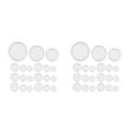 thumbnail image 3 of Hemoton 72 pcs Plastic Binder Rings 24mm 35mm 54mm Transparent Loose Leaf Binder Rings Rotatable Key Rings for Crafts Book Rings for Cards Document Office Organization School Home, 3 of 8