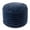 Plush Fur Midnight Blue, variant on Jaxx Paran Pouf Ottoman, Small, Faux Fur, Modern Accent, Ivory