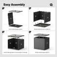 thumbnail image 5 of edx 31 Gallon Outdoor Storage Box, Waterproof Resin Deck Box with Lockable Lid & Built-in Handles, 170 Lbs Capacity Storage Bench for Indoor/Outdoor Use,Black, 5 of 7