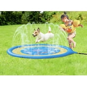 Coreus Splash Pad for Kids Ages 1-8 Sprinkler Mat for Toddlers 68" Inflatable Baby Pool Outdoor Water Play Toy Blue