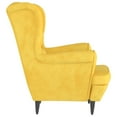 thumbnail image 3 of vidaXL Armchair Mustard Yellow Velvet, 3 of 6