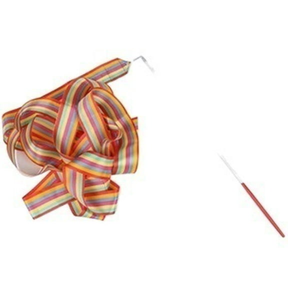 4pcs 2/4/6M Colorful Gym Colored Ribbons Dance Ribbon Rhythmic Art Gymnastics Ballet Streamer Twirling Rod Rainbow Stick Training