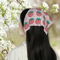 thumbnail image 2 of Unique Bargains 2pcs Crochet Bandanas, Crochet Head Scarf, Crochet Headbands Hairbands Hair Scarf for Women Girls Pink,White, 2 of 7