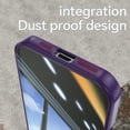 thumbnail image 5 of ELEHOLD for iPhone 16 Plus Case, Slim Clear Non-Yellowing Shockproof Anti-Scratch Hard Back Cover Rugged with Camera Lens Protector Case for iPhone 16 Plus,Darkpurple, 5 of 6