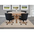thumbnail image 2 of Pemberly Row Wood Farmhouse Natural Finish Rolling Office Chair, 2 of 12