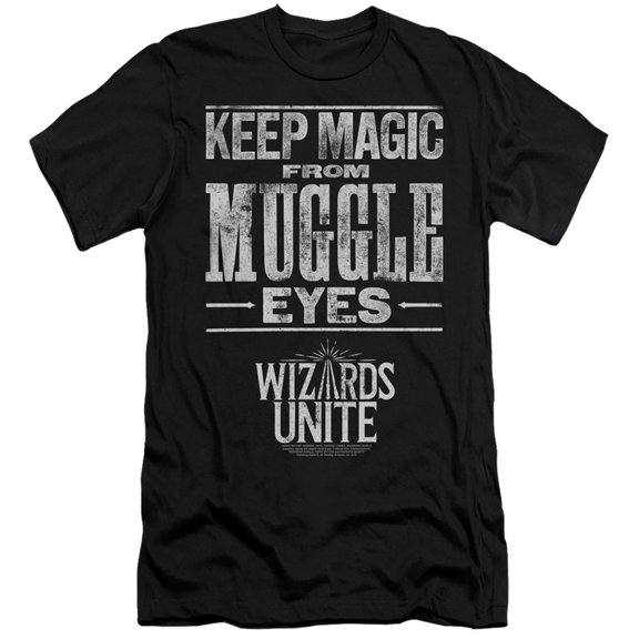 Harry Potter Wizards Unite Hidden Magic S/S Adult 30/1 T-Shirt Black
