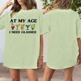 thumbnail image 3 of Funny Shirts for Women Crew Neck Letter Print Fashion Graphic Tees Cotton Lightweight Clothes for Travel Dating, 3 of 5