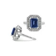 thumbnail image 3 of 2.50 Carat (Ctw) Lab-Created Blue Sapphire Engagement Ring in 14K White Gold with Lab Grown Diamonds for Women, 3 of 6