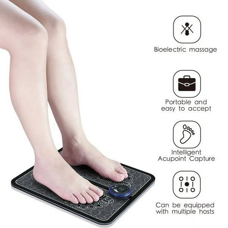 EMS Foot Massager Pad Mat, Electric Foot Massagers, Portable USB