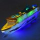 thumbnail image 4 of Niños colorido transatlántico crucero barco eléctrico intermitente luz led sonido juguete, 50x13x5 cm/19.7x5.1x2 in kaili Sencillez, 4 of 5