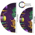 thumbnail image 3 of GZHJMY Mardi Gras Christmas Tree Skirt,, Double Layers Fine Tree Skirt for Mardi Gras Holiday Party Festive Decoration, 36", 3 of 6