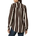 thumbnail image 3 of INSPIRE CHIC Women's Button Down Roll-up Long Sleeves Lapel Collar Shirts L Brown, 3 of 6