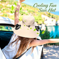 thumbnail image 4 of Solar Fan Hat, Wide Brim Breathable Sun Protection Cap with Solar Powered Fan, Outdoor Fishing Hiking Hat, 4 of 9
