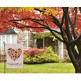 thumbnail image 2 of Thankful Garden Flag Burlap Autumn Leaf Heart Thanksgiving Garden Flag, Double Sided Happy Fall Harvest Rustic House Yard Outdoor Decoration, 12 x 18 inch, 2 of 5