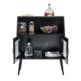 thumbnail image 2 of Sideboard, Bufft Cabinet, Side Dining Table, Glass Door Black, 2 of 5