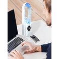 thumbnail image 3 of Rechargeable Portable Mini Air Conditioner - Bladeless Evaporative Cooler, 6-Speed Quiet USB-Powered | Personal Desktop & Travel Use,White, 3 of 7