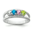 thumbnail image 2 of Sterling Silver Rhodium-plated Family Jewelry Mounting QXMR8/4SSM-5, 2 of 6