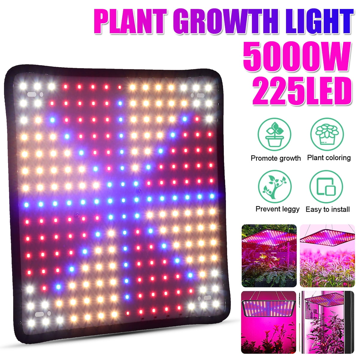 LED Grow Light Full Spectrum Hydroponics Indoor Greenhouse Plant Lamp Winter USA 
