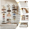 thumbnail image 7 of Tribesigns 13-Tier Shoe Rack, Wood Freestanding Tall Shoe Storage Cabinet for Entryway, White, 7 of 7