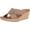 Natural, variant on Beverlee-Delighted Wedge Sandals for Women, Boho Chic Style Cross Strap Slide