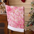 thumbnail image 1 of onlyliua Oferta Por Tiempo Limitado Nueva Funda para Silla con Peluches Navideños Rosas, Funda para Asiento de Restaurante con Copos de Nieve Dorados y Navideños, 1 of 6