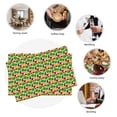 thumbnail image 6 of Rocae Vegetable Printed Heat Resistant Place Mats,Classic Hemstitch Cloth Fabric Placemats Imitation Linen Place Mat Table Mats 18x12 inch, 6 of 9