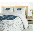 thumbnail image 5 of Ambesonne Wine Duvet Cover Sets, Glass Sun Burst and Words, 2-King, Night Blue White, 5 of 7