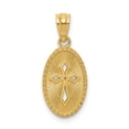 thumbnail image 1 of FB Jewels 14k Gold Polished Small Cross Medal Pendant, 1 of 4
