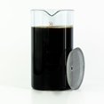 thumbnail image 3 of Crush Club French Press Replacement Glass Fire Hardened Beaker and 2 Steel Filters for Bodum 34 Ounce|1Liter|8Cup Carafe (Black Measures), 3 of 9