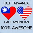 thumbnail image 2 of CafePress - Half Taiwanese Half American Body Suit - Baby Light Bodysuit, Size Newborn - 24 Months, 2 of 4