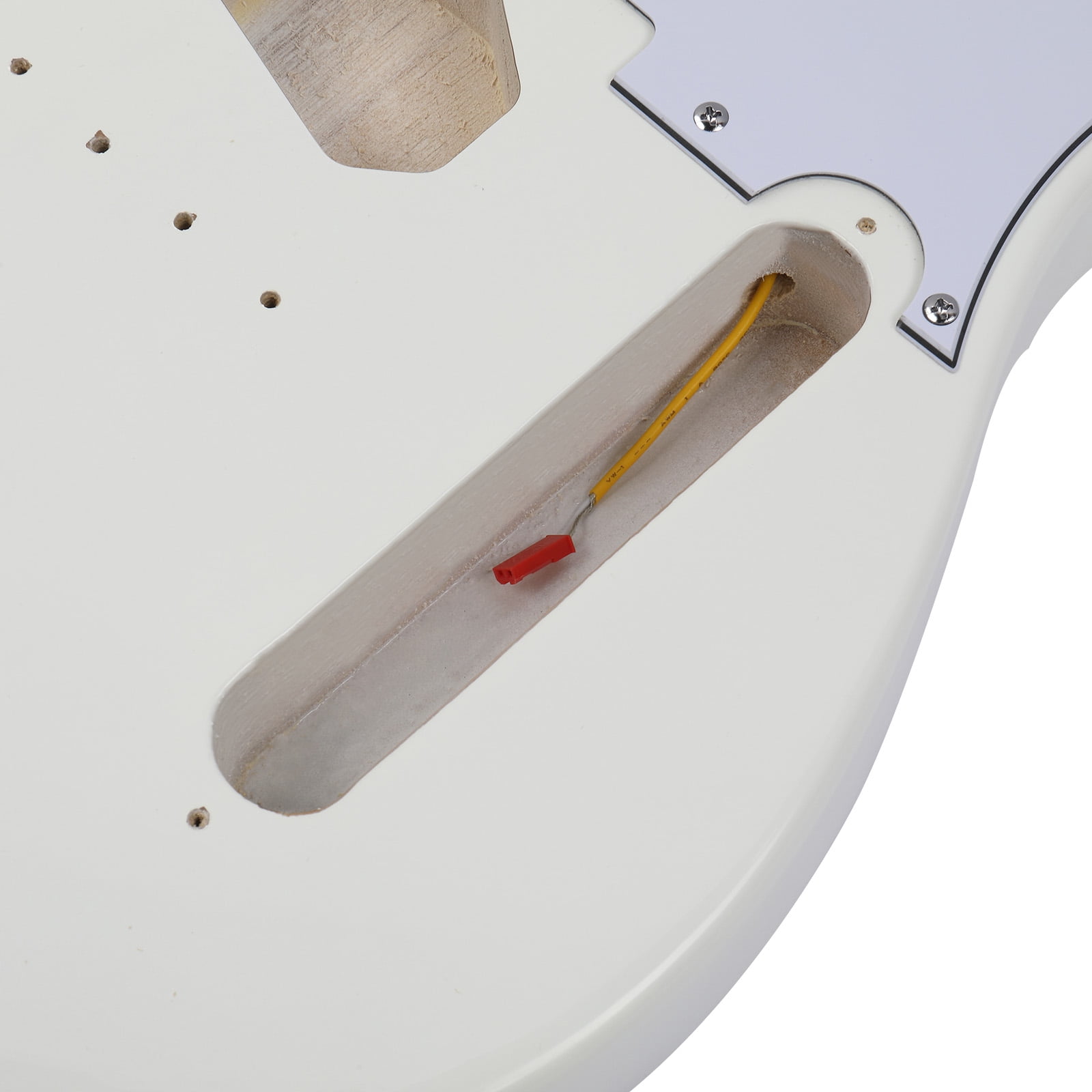DIY 6 String TL Style Electric Guitar Kits with Mahogany Body, Maple Neck and Accessories White