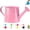 Pink, variant on Metal Garden Watering Can, 1L Galvanized Steel Watering Kettle with Long Spout & Handle for Indoor Outdoor Plants