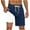Dark Blue, variant on Simua Men's Solid Color Quick Dry Swim Trunks | Built-In Liner Multi-Pocket Elastic Drawstring Waist Beach Shorts for Summer Water Sports Casual Wear