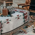 thumbnail image 4 of Mantel de camping Estilo étnico Algodón suave Patrón retro Cubierta de mesa de picnic agradable para la piel para tienda de campaña de viaje al aire libre Tipo A 3.0x3.0ft, 4 of 10