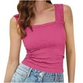 thumbnail image 3 of JDQJBZ Womens Sleeveless Sweater Vest Solid Color Neck Wide Strap High Waist Spring Top, 3 of 5
