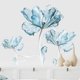 thumbnail image 1 of Taian New Light Blue Flower Flower Wall Stickers Living Room Bedroom Background Decorative Wall Stickers Pvc Stickers, 1 of 2