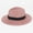 Pink, variant on Floleo Unisex Packable Straw Fedora Hat Black Band Wide Brim Panama Sun Hat Uv Protection Foldable Casual Cap Breathable Outdoor Beach Vacation Hat(Orange,Free Size)