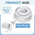 thumbnail image 2 of Uxcell Rubber Edge Trim Guard 19.7 ft x 0.67 inch x 0.39 inch U Channel Edge Protector Seal Strip with Metal Clip White, 2 of 6