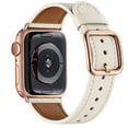 thumbnail image 1 of WFEAGL Genuine Leather iwatch Band for iWatch Series 42mm 44mm 45mm Beige/Rose gold, 1 of 10
