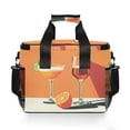 thumbnail image 7 of FORMRS Insulated Cooler Bag 24 Cans Capacity Soft Leakproof Lunch Box with Side Pockets, Orange Glasses, 7 of 7
