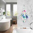 thumbnail image 2 of Yayeee 2 Pack Hand Towels for Bathroom 100% Cotton 16" x 28" Soft Absorbent Kitchen Towel, Colorful Round, 2 of 7