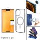 thumbnail image 3 of Funda multicolor delgada con protección para carga inalámbrica para Apple Silver 13 Pro, 3 of 8