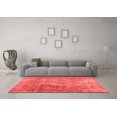 thumbnail image 3 of Ahgly Company Indoor Square Abstract Red Contemporary Area Rugs, 8' Square, 3 of 4