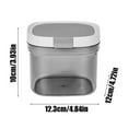 thumbnail image 3 of Airtight Food Storage Containers with Magnetic Spoon | Plastic Sealing Jars for Flour, Sugar, Grains & Cereals | Stackable Pantry Organization for Kitchen & Baking Supplies, UKHBMC | S, Coffee, 3 of 8