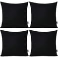 thumbnail image 2 of Thmyo Paquete de 4 fundas de almohada 100% algodón, cómodas, decorativas y sólidas, fundas de cojín cuadradas, fundas de almohada en blanco para sublimación, fundas de almohada navideñas para sofá (18, 2 of 4