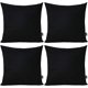 thumbnail image 2 of Thmyo Paquete de 4 fundas de almohada 100% algodón, cómodas, decorativas y sólidas, fundas de cojín cuadradas, fundas de almohada en blanco para sublimación, fundas de almohada navideñas para sofá (18, 2 of 4