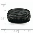 thumbnail image 7 of Edward Mirell Black Ti Polished Grooved Wave Ring, 7 of 7