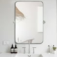 thumbnail image 5 of TEHOME Aura  Brushed Nickel Bathroom Mirror, 24x36 inches, Stainless Steel framed, Pivoting Rectangle, 5 of 7