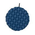 thumbnail image 4 of Cojín inflable para asiento, cojín para silla de oficina, asiento de estadio redondo plegable para viajes en avión, estadios, césped y exteriores. Azul oscuro, 4 of 8